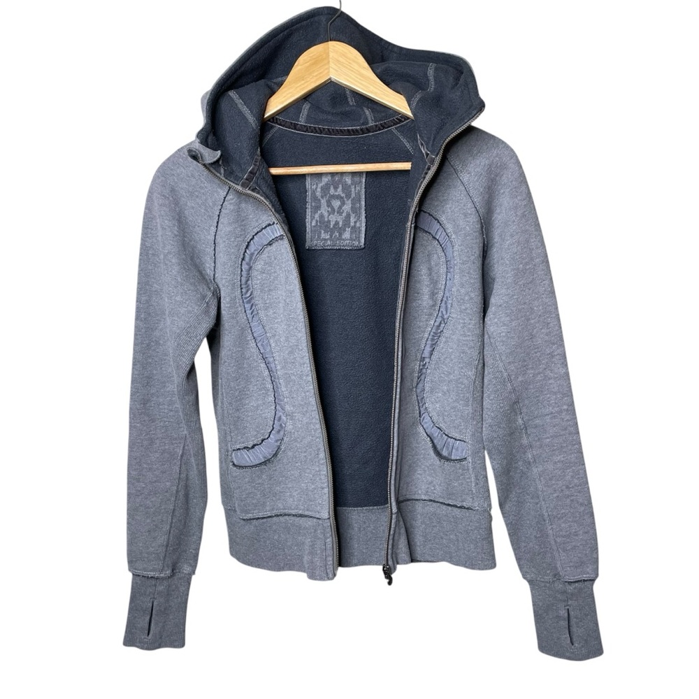 lululemon Scuba Full Zip Hoodie Special Edition Gray Sz 4 - Picture 13 of 14
